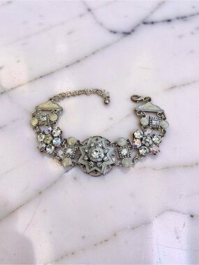 Rhinestone Statement Panel Bracelet